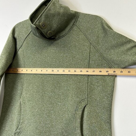 Kavu Fleece Pullover Top Women’s Size Large Green Mock Neck - Picture 6 of 8